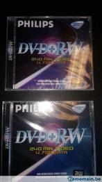 lot de 2 dvd+rw  vierges philips, Informatique & Logiciels, Dvd, Enlèvement, Neuf