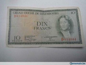 billet 10 francs luxembourg