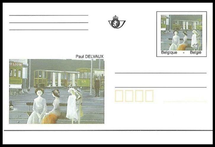 BK53 œuvre d'art dans le Métro Bruxellois Paul Delvaux, Timbres & Monnaies, Timbres | Europe | Belgique, Autre, Art, Enlèvement ou Envoi