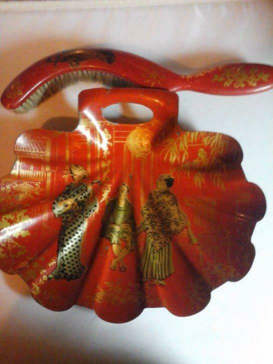 Kruimelplukker / borstel in Japanse stijl eind 19e eeuw, Antiek en Kunst, Antiek | Woonaccessoires, Ophalen of Verzenden