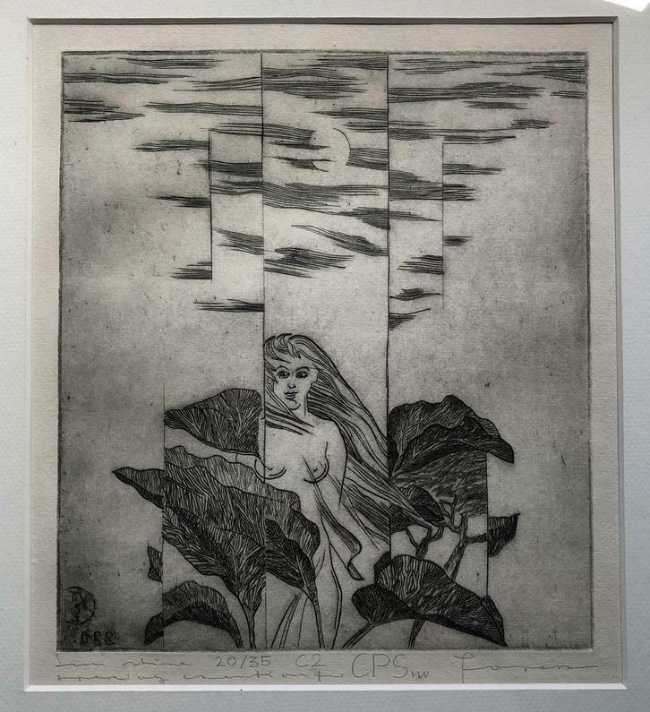 Ets voor CPS nv, Antiek en Kunst, Kunst | Etsen en Gravures, Ophalen of Verzenden