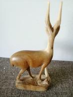 Vintage houten gazelle met jong, Ophalen of Verzenden