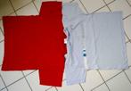lot de 2 tee-shirts - T. 6 / 8 ans - 1 bleu clair / blanc +, Garçon ou Fille, Utilisé, Autres types, Enlèvement ou Envoi