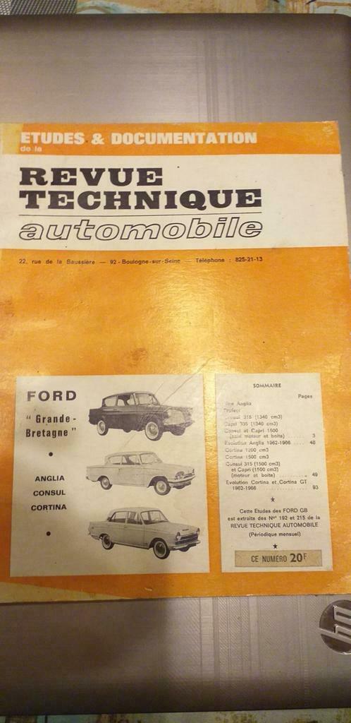 Revue technique Ford grande Bretagne, anglia consul cortina, Autos : Divers, Modes d'emploi & Notices d'utilisation, Enlèvement ou Envoi