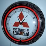 Wandklok Mitsubishi Ralliart met rode neon rand, Enlèvement ou Envoi, Neuf