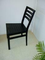 Trendy massieve zwartbruine stoel, Maison & Meubles, Comme neuf, Noir, Bois, Enlèvement ou Envoi