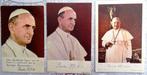 Bidprenten Paus Paulus VI,  Joannes  XXIII  en Paulus II, Enlèvement ou Envoi, Image pieuse