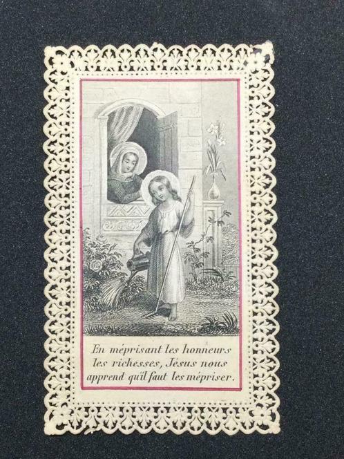 Image dentelle pour l'honneur et la richesse - fin de1800, Collections, Images pieuses & Faire-part, Image pieuse, Enlèvement ou Envoi
