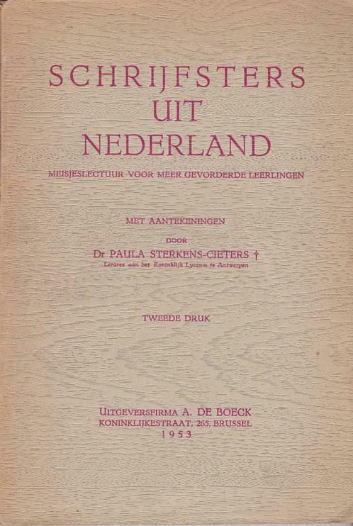 P. Sterkens, Schrijfsters uit Nederland., Boeken, Schoolboeken, Gelezen, Nederlands, ASO, Ophalen of Verzenden