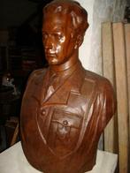 Emile BOURGEOIS Mechelen beeld Leopold III buste Congo hout, Ophalen