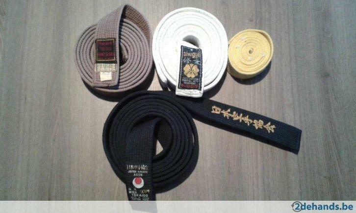 Japanse Karate gordels, Sport en Fitness, Vechtsporten en Zelfverdediging, Gebruikt, Vechtsportmaterialen, Ophalen of Verzenden