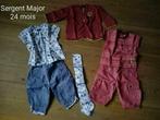2 ensembles Sergent Major fille 18 mois (6 pièces), Enfants & Bébés, Vêtements de bébé | Taille 86, Fille, Costume, Utilisé, Enlèvement ou Envoi