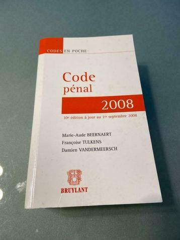Code pénal 2008 - édition Bruylant, Livres, Enlèvement ou Envoi, Comme neuf