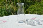 §  ensemble en verre blanc vase et cendrier etoile, Glas, Gebruikt, Ophalen of Verzenden, Wit