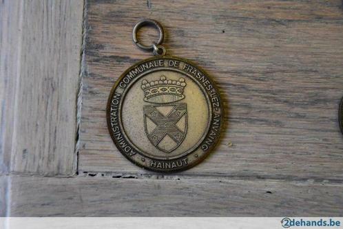 Frasnes-lez-Anvaing Hainaut Médaille penning, Postzegels en Munten, Penningen en Medailles, Verzenden