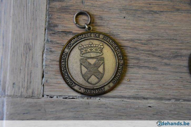 Frasnes-lez-Anvaing Hainaut Médaille penning, Timbres & Monnaies, Pièces & Médailles, Envoi
