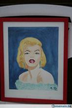 Aquarelle "Marilyn Monroe", Antiek en Kunst, Kunst | Schilderijen | Modern