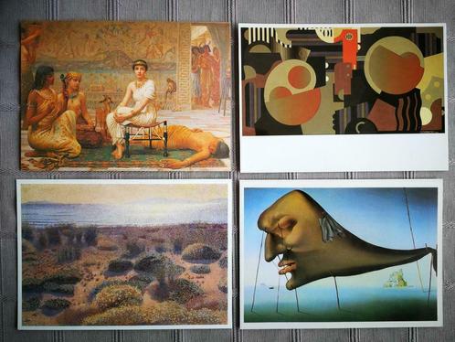 4 cartes d'art, dont Dali, Collections, Photos & Gravures, Comme neuf, Gravure, Autres sujets/thèmes, Enlèvement ou Envoi