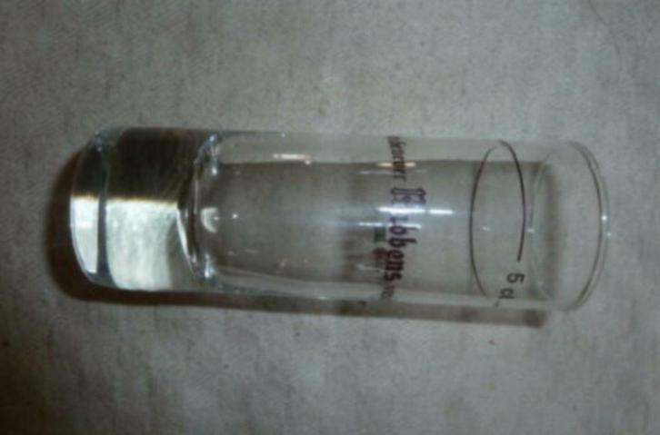 #G borrel glas Oude Genever RUBBENS Vieux Système Anno 1817, Verzamelen, Glas en Drinkglazen, Nieuw, Borrel- of Shotglas, Ophalen of Verzenden