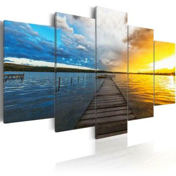 62 Steiger Sunset XXL 5 Luik Canvas Schilderij 200x100 Nieuw beschikbaar voor biedingen
