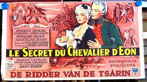Filmposter Le secret du chevalier d'Eon / De ridder van de T, Verzamelen, Posters, Gebruikt, Film en Tv, A1 t/m A3, Rechthoekig Liggend