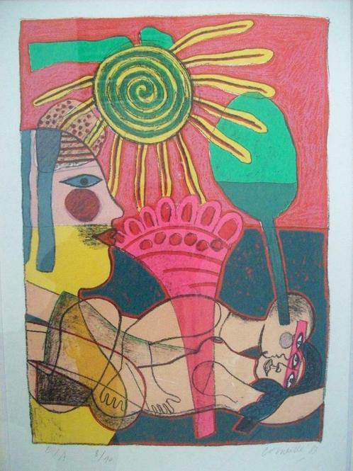 "Naakt koppel" - Guillaume Corneille, Antiek en Kunst, Kunst | Litho's en Zeefdrukken, Ophalen of Verzenden