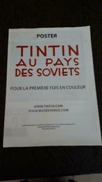 Poster Tintin au pays des soviets, Collections, Tintin, Image, Affiche ou Autocollant, Enlèvement ou Envoi, Neuf
