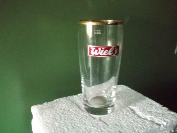 Bierglazen Wiel's, Verzamelen, Biermerken, Zo goed als nieuw, Glas of Glazen, Overige merken, Ophalen of Verzenden
