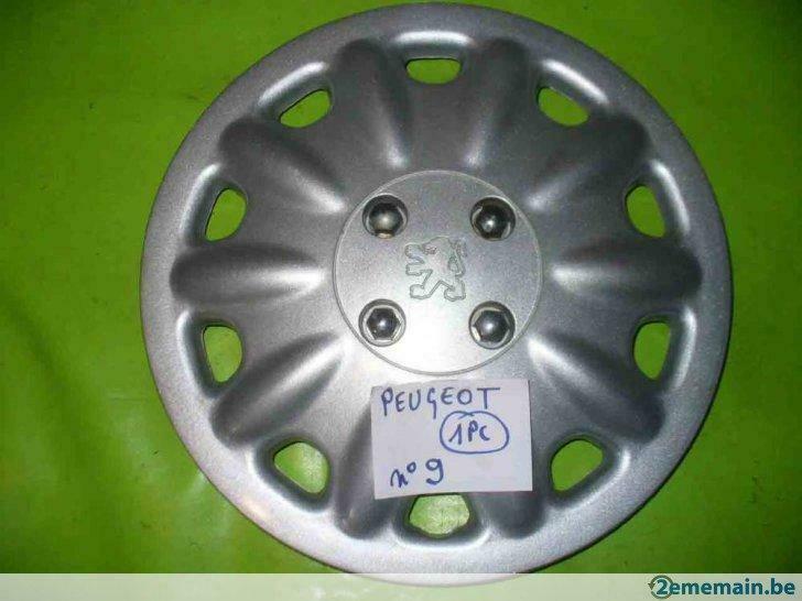 enjoliveur peugeot 15'' (n°9) - 1pc état comme neuf, Autos : Pièces & Accessoires, Pneus & Jantes, Jante(s), 15 pouces, Neuf, Enlèvement ou Envoi