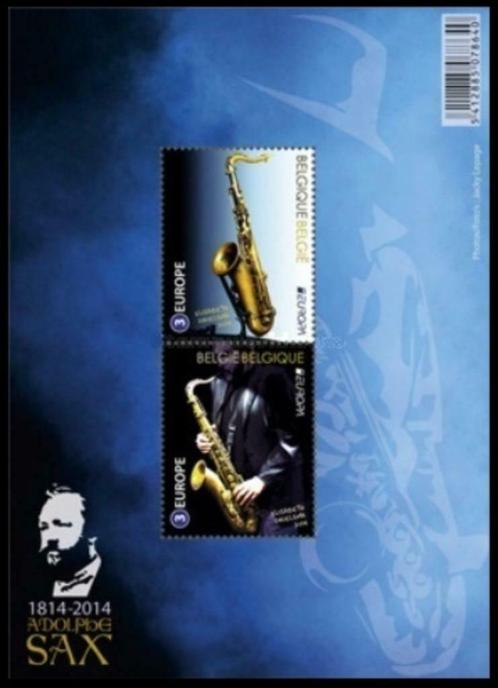 BL218 Postzegels Adolphe Sax (saxofoon) ("Europa" Postzegels