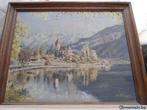Peinture Originale Paysage Montagne de 30 CM sur 24 CM Hors, Antiek en Kunst, Kunst | Schilderijen | Modern