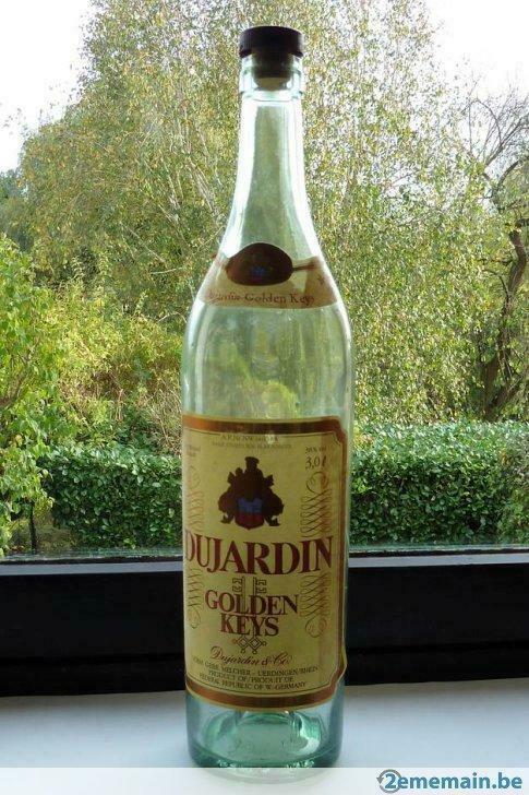 Vintage - bouteille  3 L - Brandy Dujardin - Golden Keys, Collections, Verres & Petits Verres, Utilisé, Enlèvement