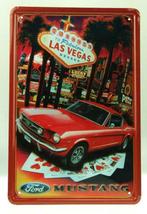 USA metalen plaat Las Vegas Ford Mustang - Poker games NEW, Verzamelen, Merken en Reclamevoorwerpen, Verzenden, Nieuw, Reclamebord
