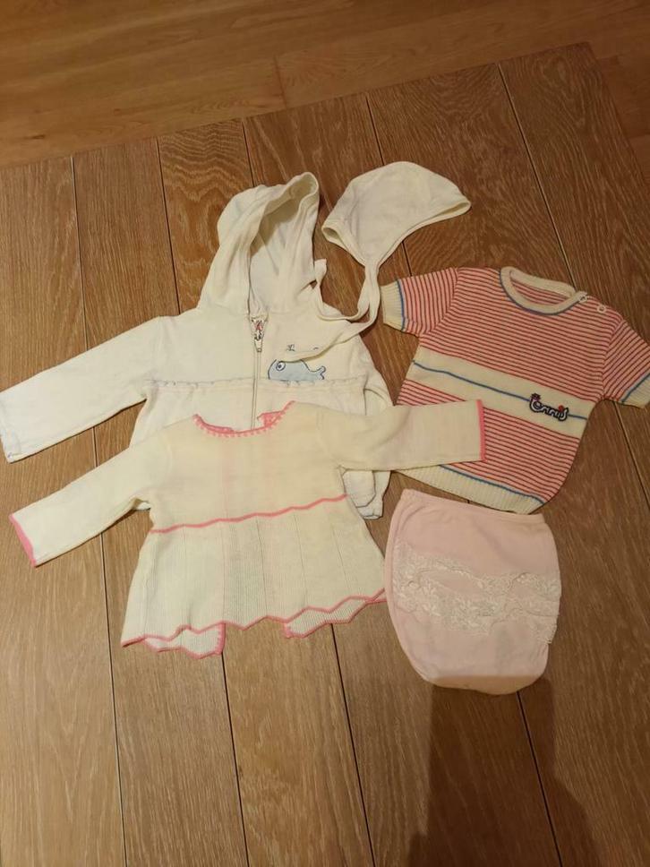 Set vintage babykleertjes 6 maanden - 67 cm., Kinderen en Baby's, Babykleding | Maat 56, Gebruikt, Meisje, Overige typen, Ophalen of Verzenden
