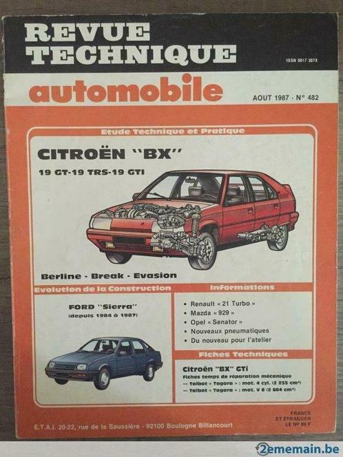 Revue techn. automobile Citroen BX "19 GT - 19 TRS - 19 GTI", Auto diversen, Handleidingen en Instructieboekjes, Ophalen of Verzenden