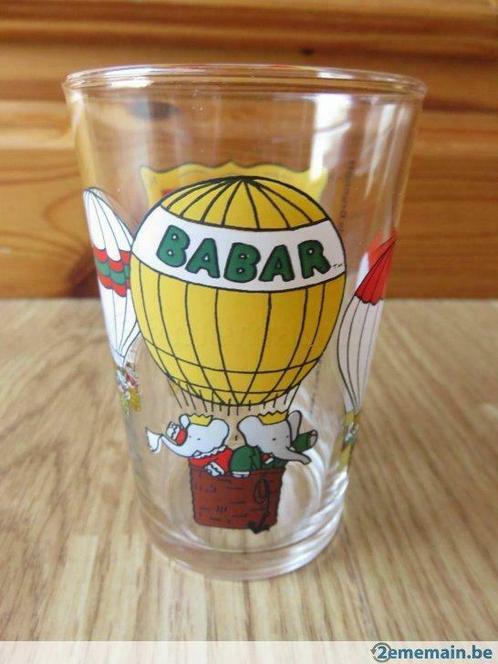 superbe verre motifs Babar de 1993 pour collectionneur, Verzamelen, Glas en Drinkglazen, Gebruikt