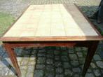 Antieke tafel met tegels ingelegd/keukentafel/tuintafel, 100 à 150 cm, 100 à 150 cm, Chêne, Rectangulaire