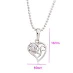 Pendentif Coeur + Chaine Neuf N 32403RH, Autres matériaux, Envoi, Argent, Neuf