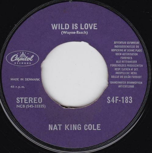 Nat King Cole ‎– Wild Is Love / Tell Her In The Morning, CD & DVD, Vinyles | Jazz & Blues, Utilisé, Jazz, 1940 à 1960, Autres formats