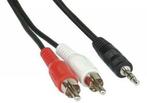 Adapter 2x Cinch naar 3.5mm Jack, Ophalen of Verzenden, Nieuw, Overige kabels