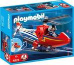 playmobil Brandweerhelikopter - 4824, Comme neuf, Ensemble complet, Enlèvement ou Envoi