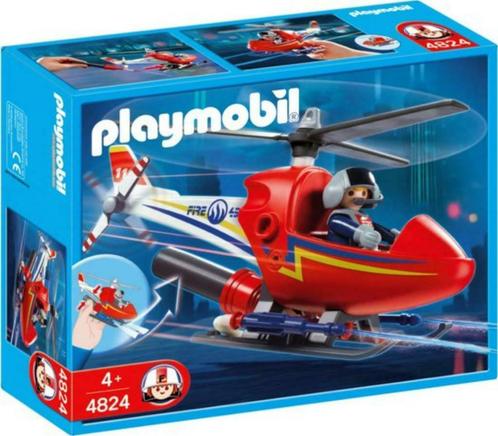 playmobil Brandweerhelikopter - 4824, Kinderen en Baby's, Speelgoed | Playmobil, Zo goed als nieuw, Complete set, Ophalen of Verzenden
