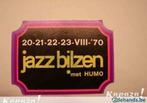 Sticker Jazz Bilzen 1970, Ophalen of Verzenden, Zo goed als nieuw