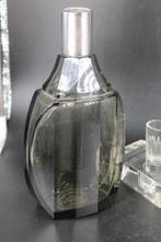 Karaf met 4 art deco kristallen glazen en schaal (égrenures), Ophalen of Verzenden
