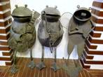 Ensemble de trois grenouilles  métal, Ophalen
