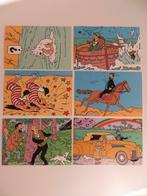 Série de 6 cartes postales Tintin pour Q8 - 1988, Overige thema's, Ongelopen, Ophalen of Verzenden, 1980 tot heden