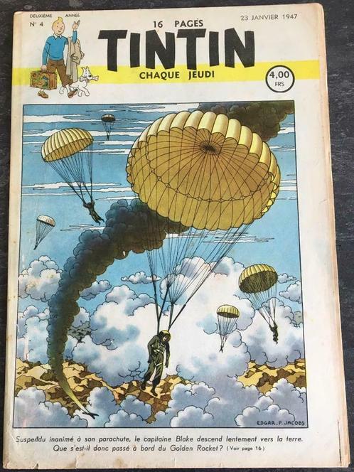 Journal Tintin - 2ème année n 4 (1947), Boeken, Stripverhalen, Gelezen, Ophalen of Verzenden