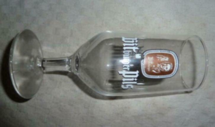 #B bier glas BITBURGER PILS ' Bitte Ein Bit ! ' 0,2L, Verzamelen, Glas en Drinkglazen, Gebruikt, Bierglas, Ophalen of Verzenden