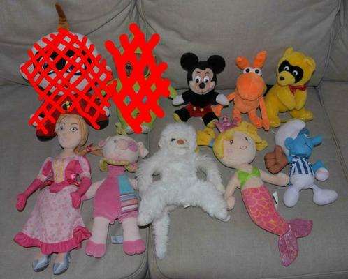Knuffels allerlei gekende figuurtjes (Mix 1), Kinderen en Baby's, Speelgoed | Knuffels en Pluche, Zo goed als nieuw, Overige typen