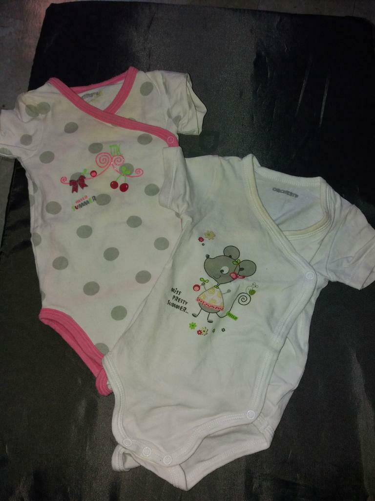 Lot 2 Body bébé fille T60 3 mois, Kinderen en Baby's, Babykleding | Maat 62, Gebruikt, Meisje, Setje, Ophalen of Verzenden